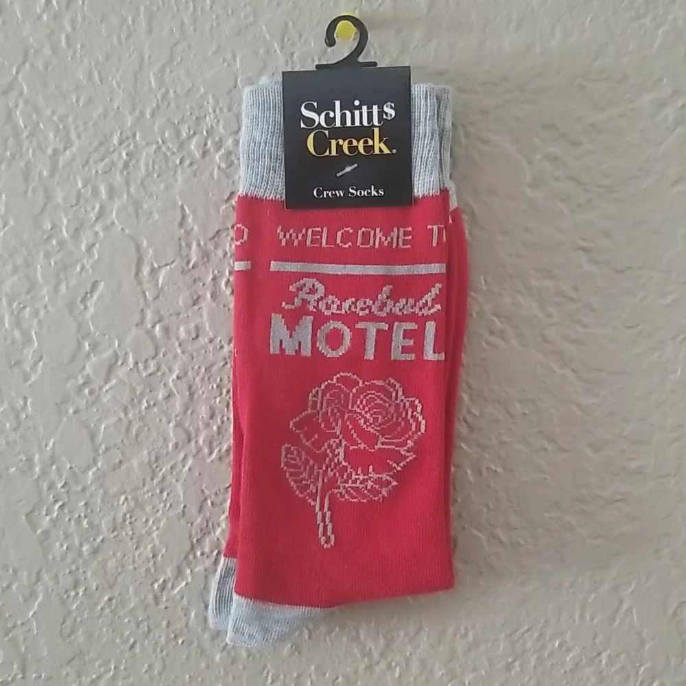 Schitts Creek Rosebud Motel socks